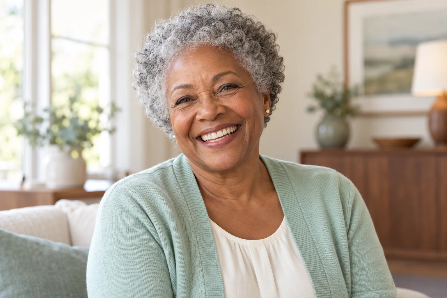 Woman laughing